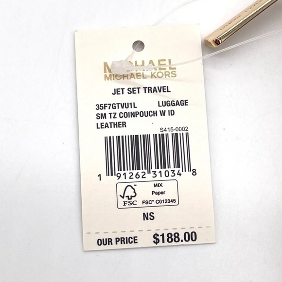 Michael Kors Top Zip Coinpouch w/ID Brown (NWT) - Picture 5 of 5